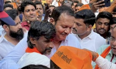 जरांगे पाटील यांचे साताऱ्यात जल्लोषी स्वागत, दोन्ही राजे बरोबर