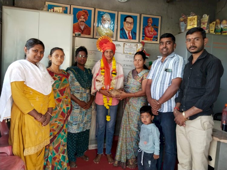 गादेगावची कु.सायली बागल डॉजबॉल स्पर्धेत भारत देशात तिसरी