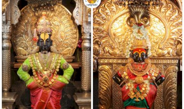 नवरात्र महोत्सव सांगता   नवान्न  पोर्णिमा   श्री. विठ्ठल व रूक्मिणी मातेस पारंपारिक पोशाखासह सह अलंकार परिधान