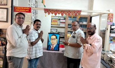 श्री वर्धमान जैन सार्वजनिक तालुका वाचनालयात भारतरत्न महामानव डॉ .बाबासाहेब आंबेडकर यांची जयंती  साजरी.....