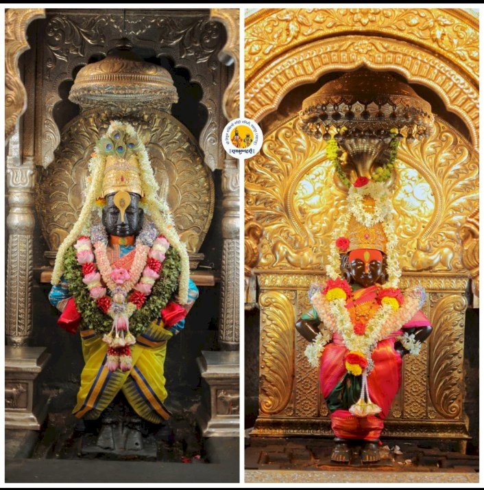 पंढरपूरला कमला एकादशी निमित्त विठ्ठल मंदिर आकर्षक फुल सजावटीने उजळले,