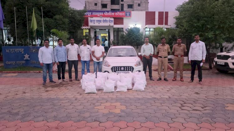 पंढरपूरात अवैध गुटखा वाहतुकीवर पोलीस प्रशासनाची कारवाई,एकूण 4 लाख 87 हजार 900 रुपयांचा मुद्देमाल जप्त, तिघांवर जबरी गुन्हा दाखल.