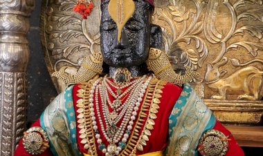 पंढरपुर में गोकुल अष्टमी उत्सव के अवसर पर श्री विट्ठल ने पारंपरिक सोने के आभूषण पहने.