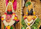 श्री विठ्ठल-रुक्मिणी मातेस १६६ ग्रॅम वजनाचे सोन्याचे दोन तुळशी हार अर्पण.