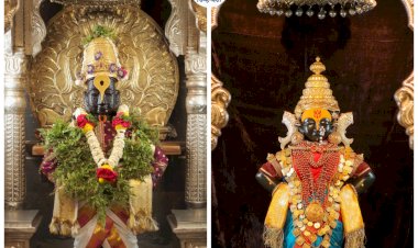 पंढरपूरात नवरात्रोत्सवानिमित्त श्री रुक्मिणी मातेला पारंपरिक अलंकारांचा साज.